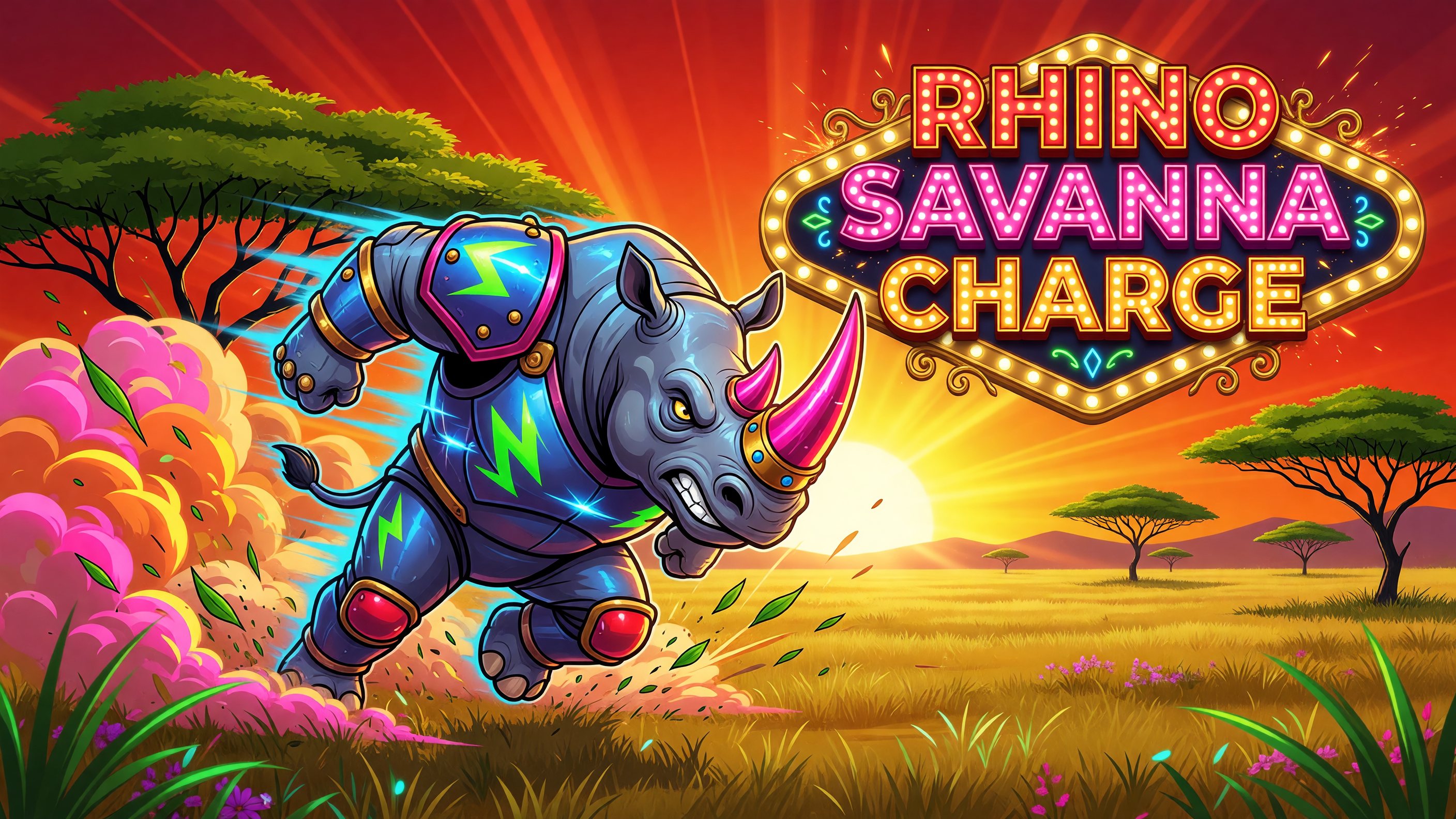 Rhino Savanna Charge